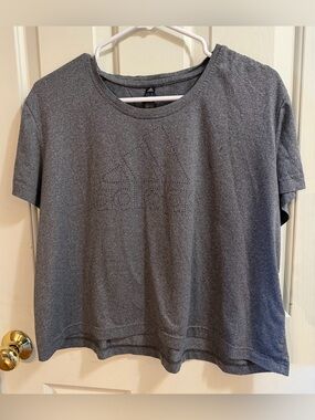 Adidas Perforated Gray Athletic Tee XL